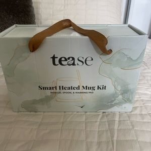 Tease Smart Heated Mug Kit with Lid, Spoon & Warming Pad + Tea
